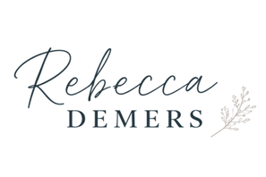 Rebecca Demers Logo Logo for Rebecca Demers including her name and a branch